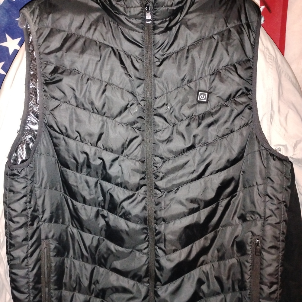Source Unknown Black Quilted Vest - image 1